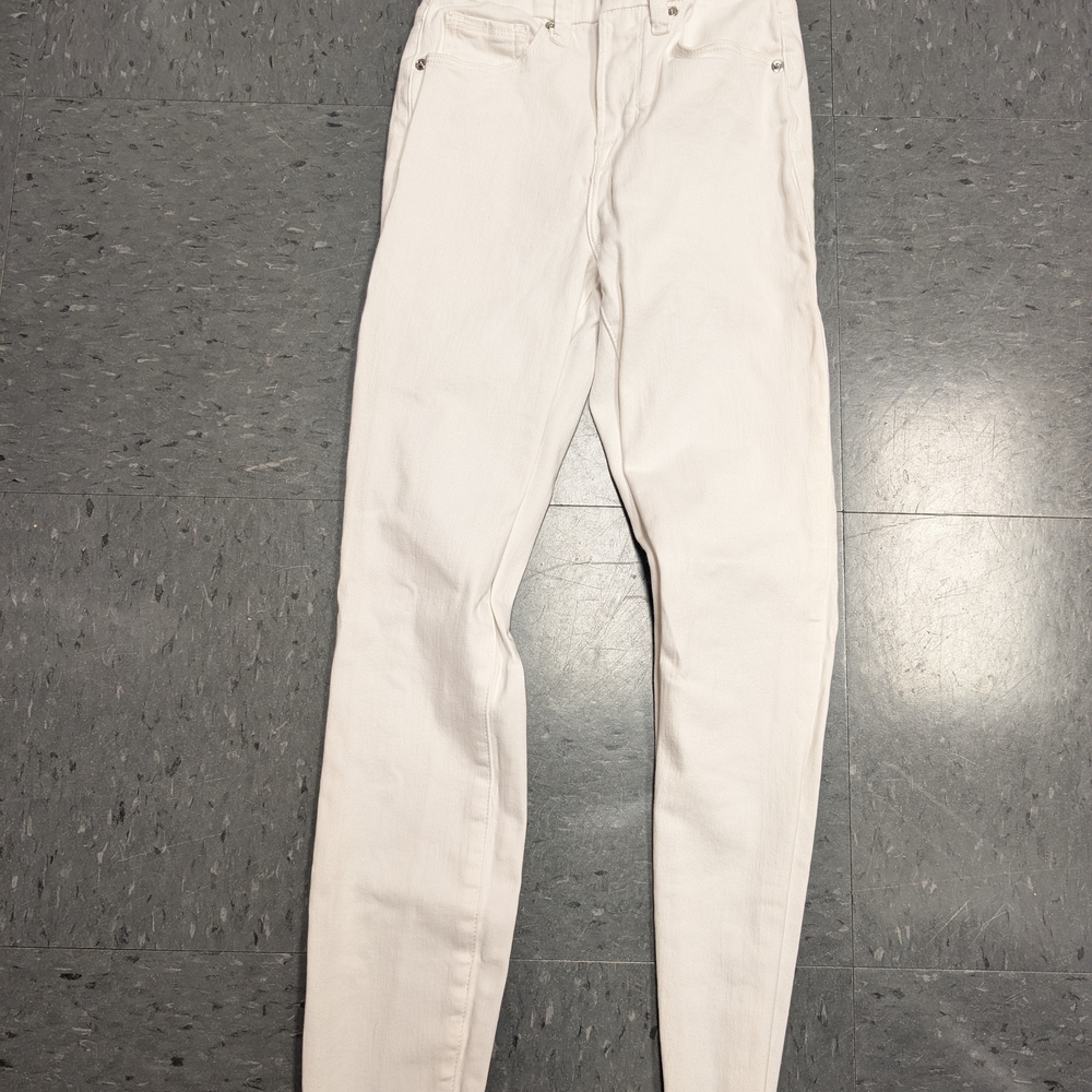 Good American Women's Crisp White Skinny Jeans